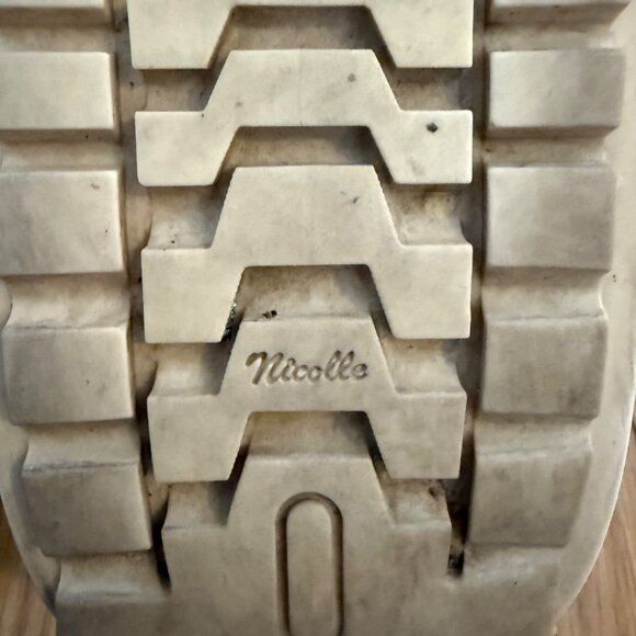 Vintage Dooney & Bourke Nicolle Size 7 Brown Yellow Stripe Leather Bowling Shoes - Picture 4 of 15